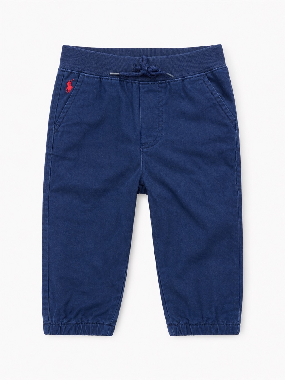 Ralph Lauren Navy Jogger Pants with Red Polo Logo